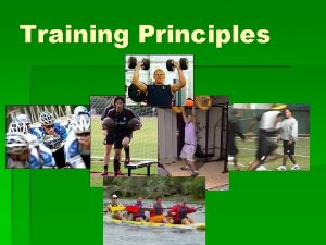 Training Principles Types of Training Principles The Principle