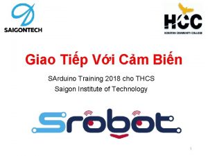 Giao Tip Vi Cm Bin SArduino Training 2018