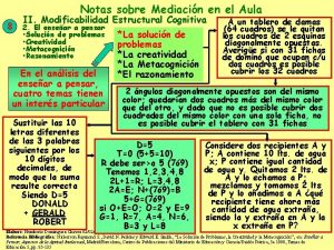 Notas sobre Mediacin en el Aula 8 II