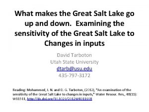 What makes the Great Salt Lake go up