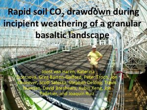 Rapid soil CO 2 drawdown during incipient weathering
