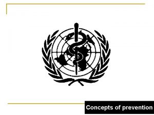 Concepts of prevention Contents Introduction Levels of prevention