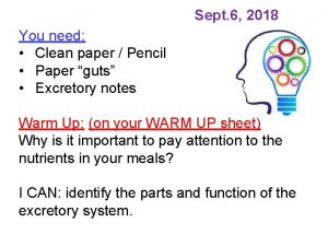 Sept 6 2018 You need Clean paper Pencil