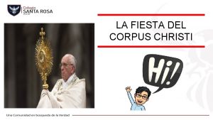 LA FIESTA DEL CORPUS CHRISTI PROPSITO DE APRENDIZAJE