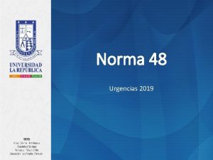 Norma 48 Urgencias 2019 NORMA DE MANEJO POSEXPOSICION