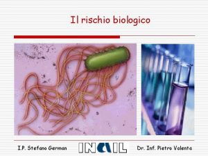 Il rischio biologico I P Stefano German Dr