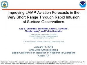 Improving LAMP Aviation Forecasts in the Very Short