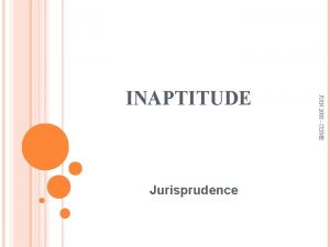 Jurisprudence JUIN 2008 CISME INAPTITUDE TERME DE LA