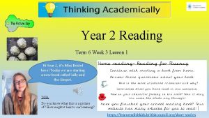 Year 2 Reading Term 6 Week 3 Lesson