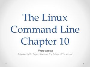 The Linux Command Line Chapter 10 Processes Prepared