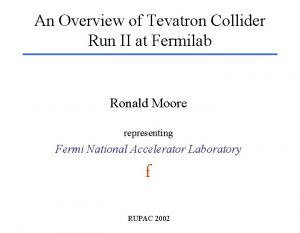 An Overview of Tevatron Collider Run II at