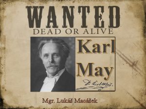 Karl May Mgr Luk Macek Western western je