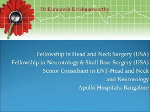 Fellowship in Head and Neck Surgery USA Fellowship