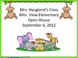 Mrs Hauglands Class Mtn View Elementary Open House