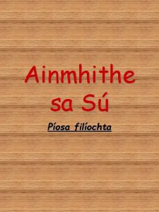 Ainmhithe sa S Posa filochta Ainmhithe sa S