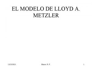 EL MODELO DE LLOYD A METZLER 12232021 Macro