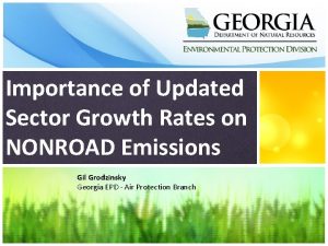 Importance of Updated Sector Growth Rates on NONROAD