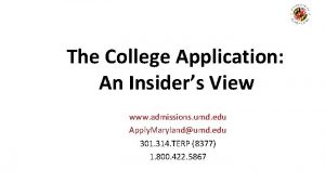 The College Application An Insiders View www admissions