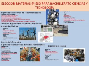 ELECCIN MATERIAS 4 ESO PARA BACHILLERATO CIENCIAS Y