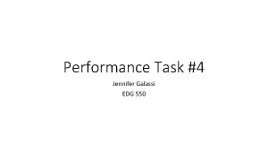 Performance Task 4 Jennifer Galassi EDG 550 Acceleration