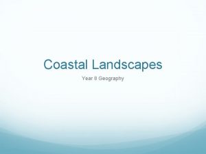Coastal Landscapes Year 8 Geography Learning Intention Identify