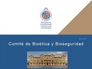 Comit de Biotica y Bioseguridad Funciones del Comit