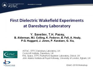 Accelerators in a new light First Dielectric Wakefield