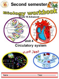 Second semester Grade 10 Advanced Unit 4 Circulatory