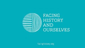 facinghistory org Lesson 2 Exploring Individual Identity Journalling