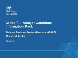 Grade 7 Analyst Candidate Information Pack Data and