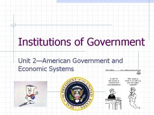 Institutions of Government Unit 2American Government and Economic