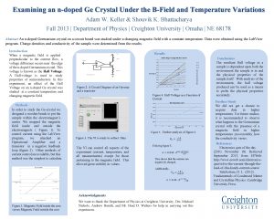 Examining an ndoped Ge Crystal Under the BField