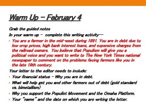 Warm Up February 4 Grab the guided notes