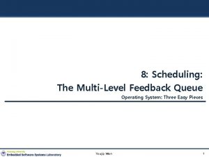 8 Scheduling The MultiLevel Feedback Queue Operating System