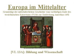 Europa im Mittelalter Grundzge der mittelalterlichen Geschichte vom