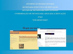 GOVERNO DO ESTADO DO PAR SECRETARIA EXECUTIVA DE