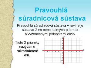 Pravouhl sradnicov sstava v rovine je sstava 2