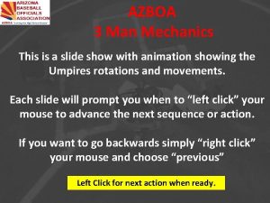 AZBOA 3 Man Mechanics This is a slide