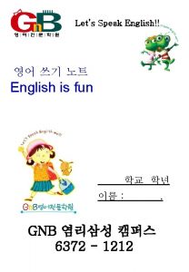 Lets Speak English English is fun GNB 6372