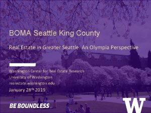 BOMA Seattle King County Real Estate in Greater