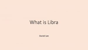 What is Libra Daniel Lee What is Libra