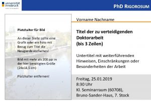 Ph D RIGOROSUM Vorname Nachname Platzhalter fr Bild