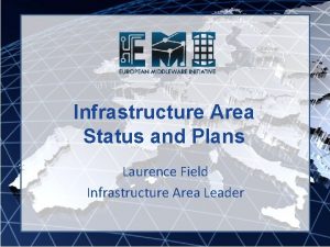 Infrastructure Area Status and Plans Laurence Field Infrastructure