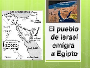 El pueblo de Israel emigra a Egipto Egipto