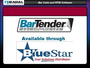 Bar Code and RFID Software Available through Bar