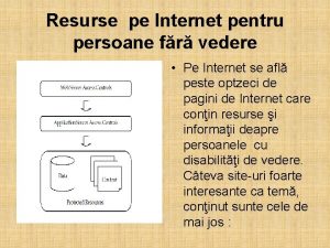 Resurse pe Internet pentru persoane fr vedere Pe