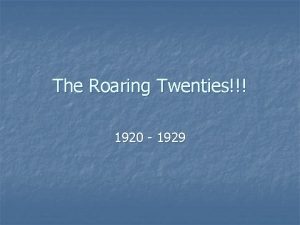 The Roaring Twenties 1920 1929 World News Women