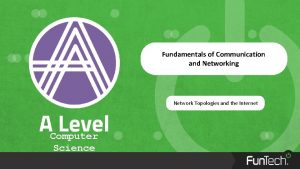 Fundamentals of Communication and Networking Network Topologies and
