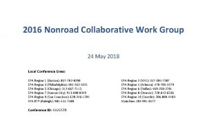 2016 Nonroad Collaborative Work Group 24 May 2018