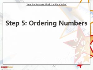 Year 1 Summer Block 4 Place Value Step